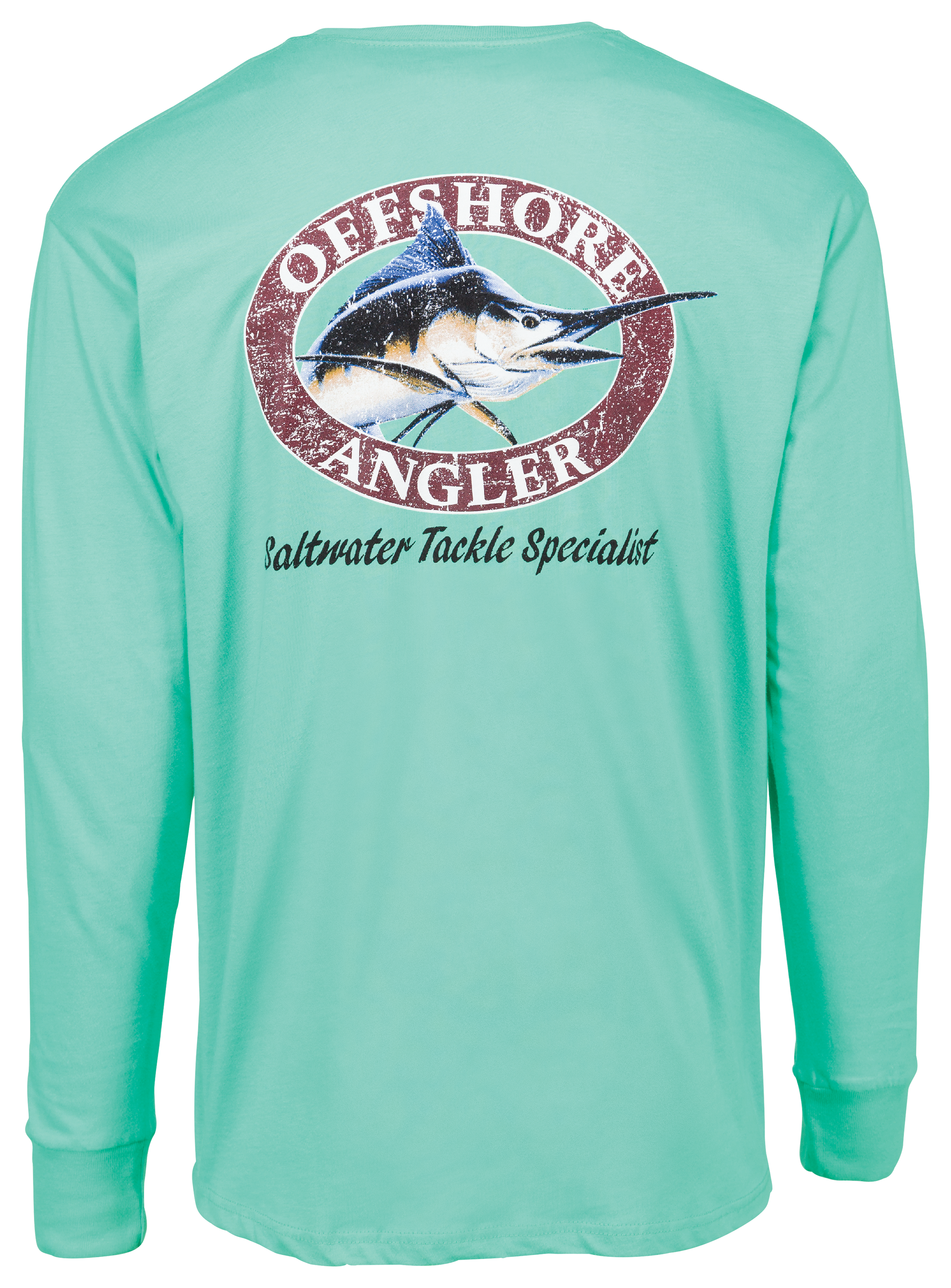 Offshore Angler Distressed Logo True Fit Long-Sleeve T-Shirt for Men ...